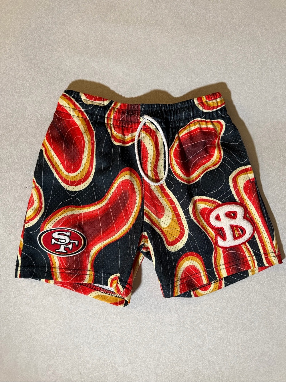 🏈 BKTSQD Bucket Squad San Francisco 49ers Weatherman Shorts Youth Medium
